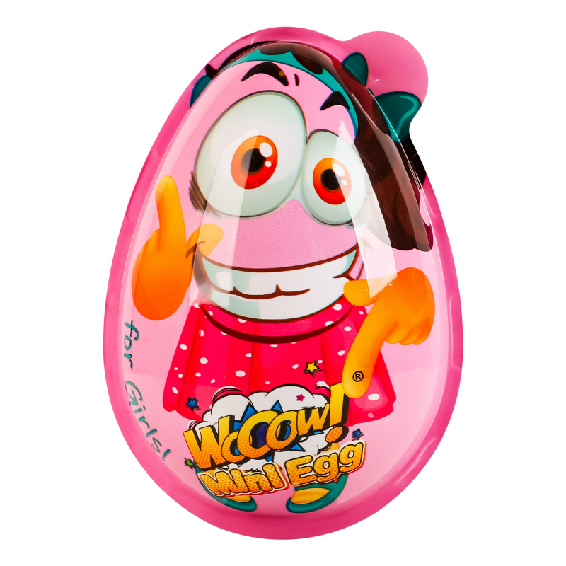 Яйце пластикове для дівчинки з цукерками та сюрпризом Mini egg Wooow п/у 30г в асорт