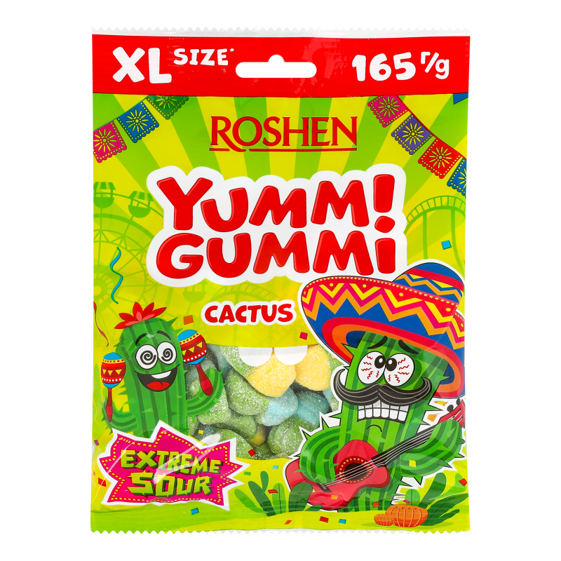 コムドット Цукерки желейні Cactus Yummi gummi Roshen м/у 165г Roshen