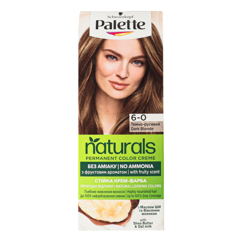 Крем-краска для волос Naturals №6-0 Palette 1шт Palette(3838824171326 ...