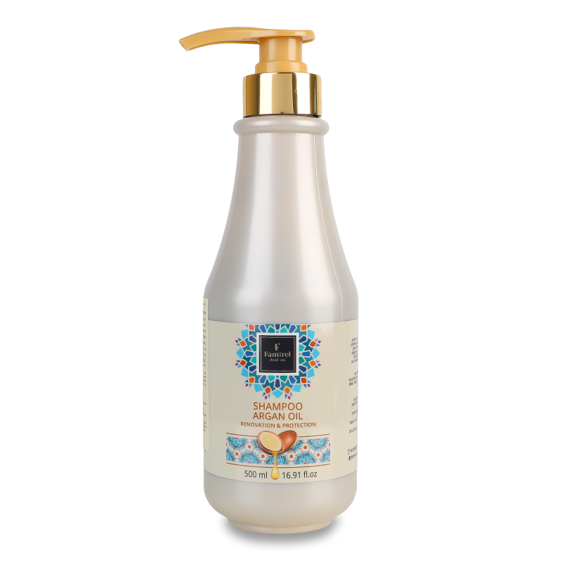 Шампунь Renovation&Protection з аргановою олією 500мл з дозатором Famirel