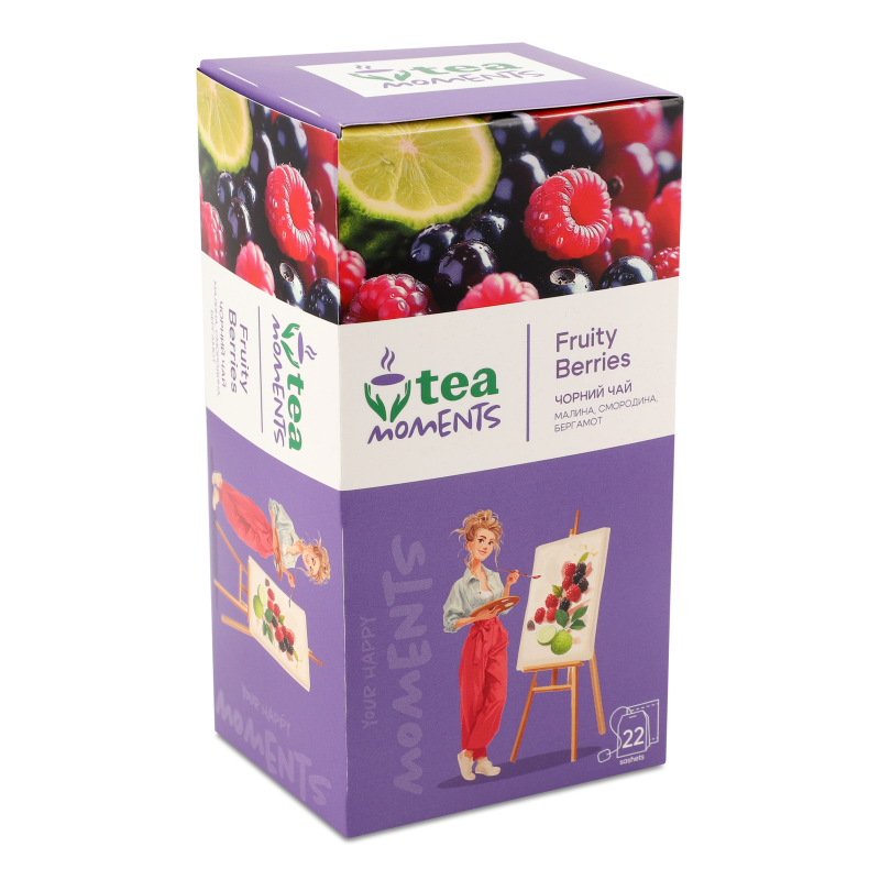 Чай Fruity Berries чорний 22*1,8г Tea Moments