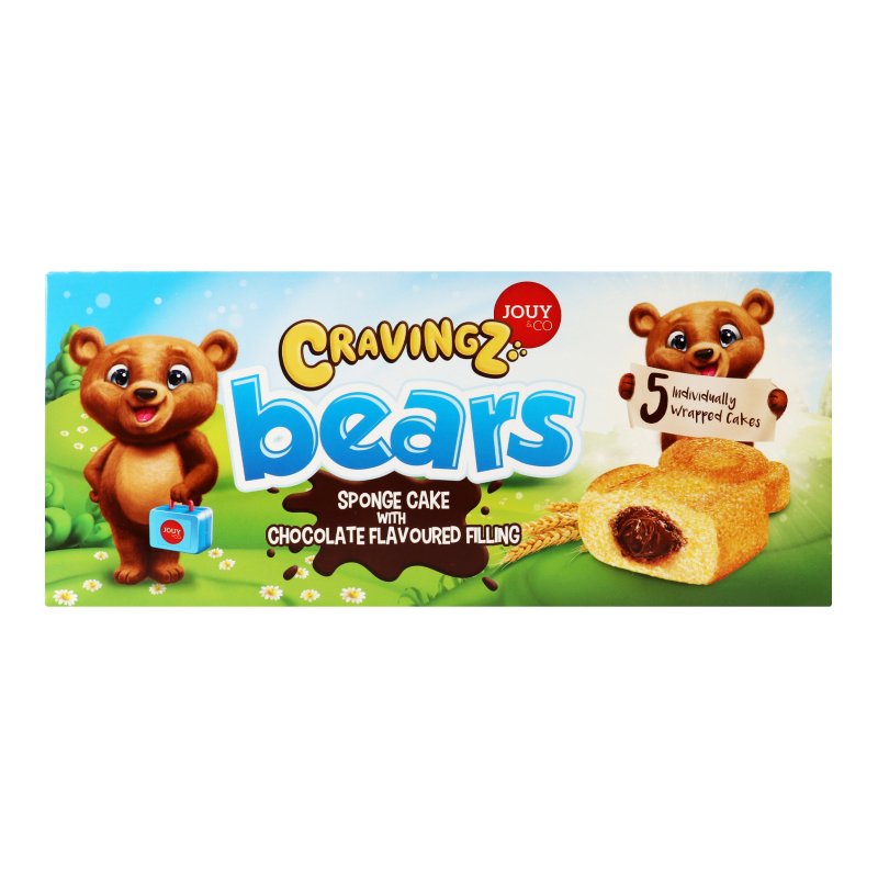 Пирожное бисквитное с начинкой со вкусом шоколада Bear Cravings к