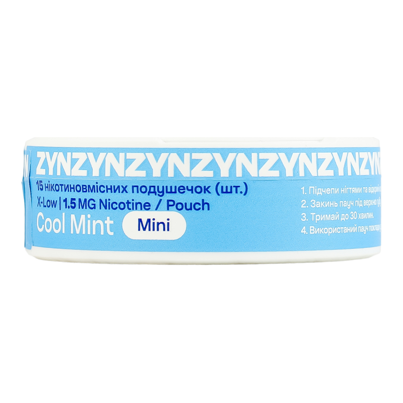 Подушечки нікотиновмісні 1.5мг ZYN Mini Cool mint 15х0.4г ZYN