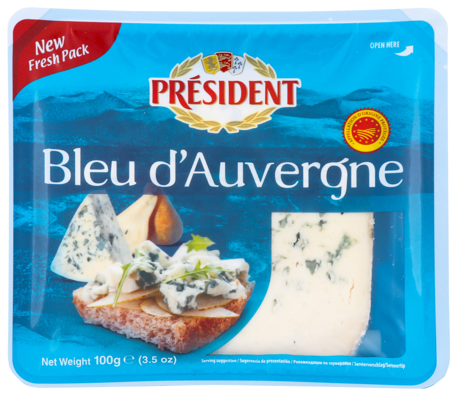 Сир 50% Blue d`Auverqne President лоток