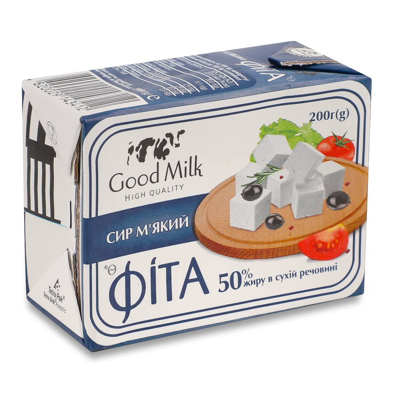 Сир м’який Фіта 50% 200г т/п Good Milk