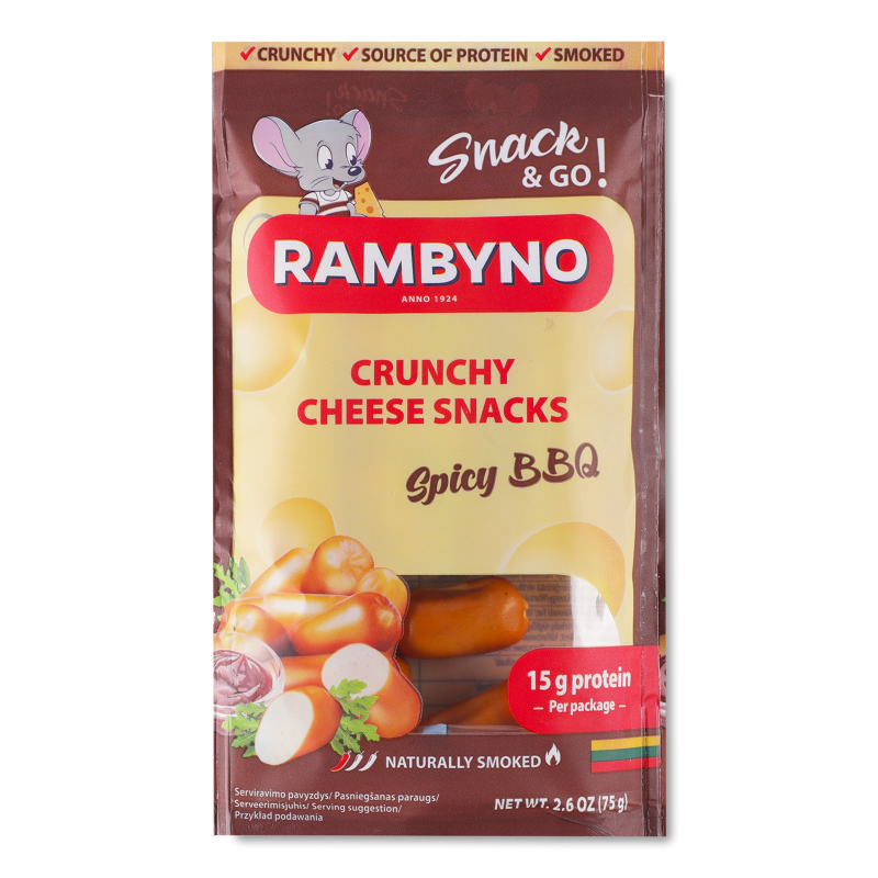 Закуска сирна BBQ 45% 75г д/п Рамбіно