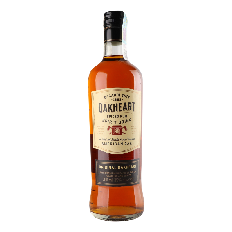 Напій лікеро-горілчаний 0.7л 35% на основі рому Oakheart Original ...
