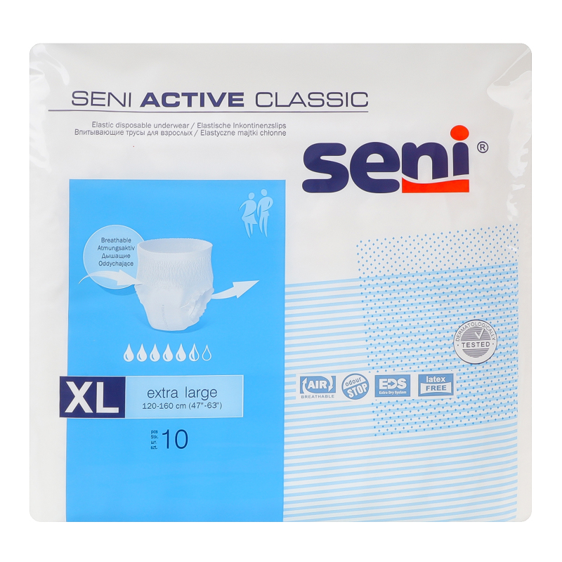 Трусы для взрослых впитывающие Extra large Active Classic Seni 10шт ...