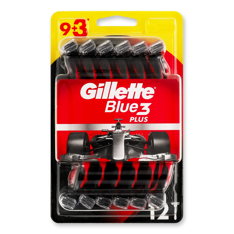 Станок д/гоління одноразовий Блу 3 Ред Плюс 12шт Джилет
