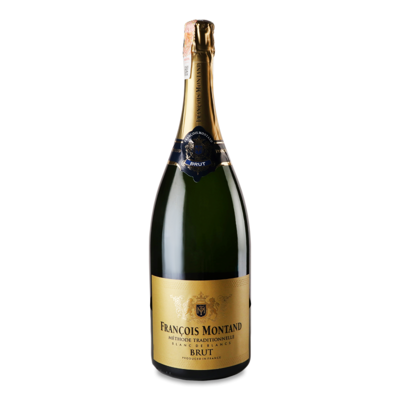 Вино ігристе Блан де Блан біле брют 11% 1,5л Франсуа Монтан