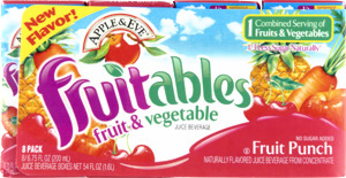 Apple & Eve Fruitables Fruit & Vegetable Fruit Punch Juice Beverage 8