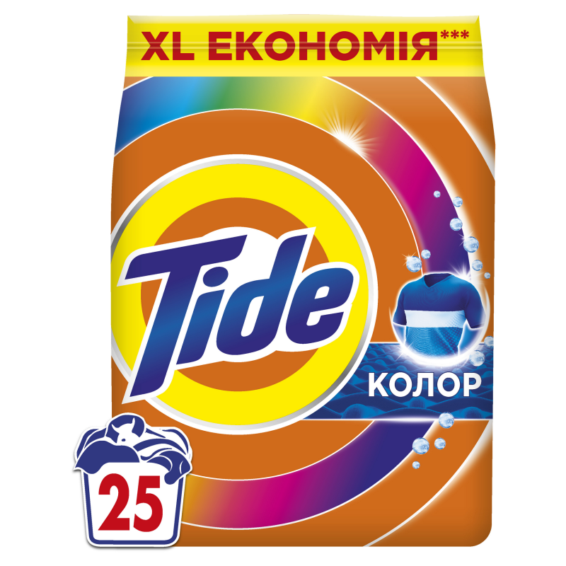 Засіб миючий синтетичний порошкоподібний Колор автомат 3,4кг Tide
