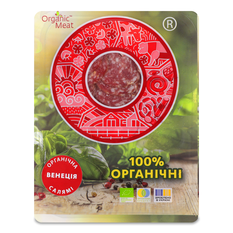 Ковбаса Салямі Венеція с/к в/г органічна 80г в/у Органік Міт