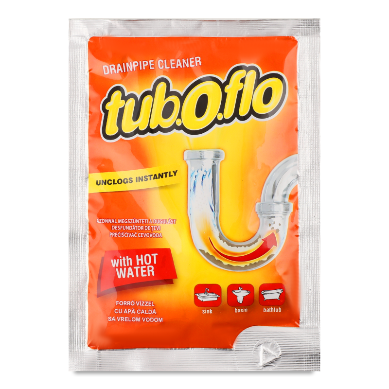Засіб д/очищення зливних труб з гарячою водою 60г Tub.o.flo