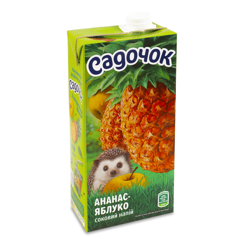 Напій соковий ананасово-яблучний неосвітлений 0,95л т/п Садочок