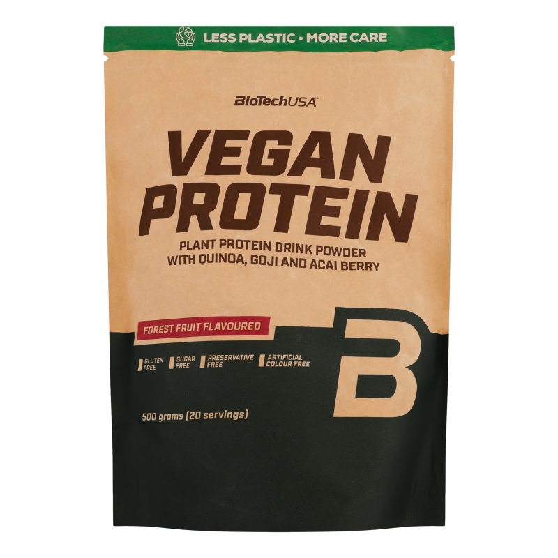 Порошок білковий для напоїв рослинний Лісові фрукти Vegan protein BioTechUSA