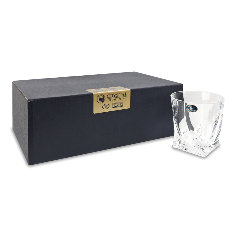 Склянка д/віскі Квадро 340мл 6шт артb2k936-99A44 Богемія