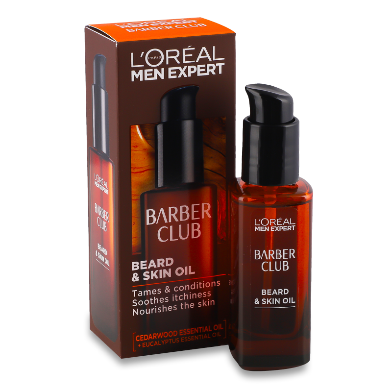 Олія д/догляду за бородою та шкірою обличчя Барбер Клаб 30мл Лореаль Мен Експерт