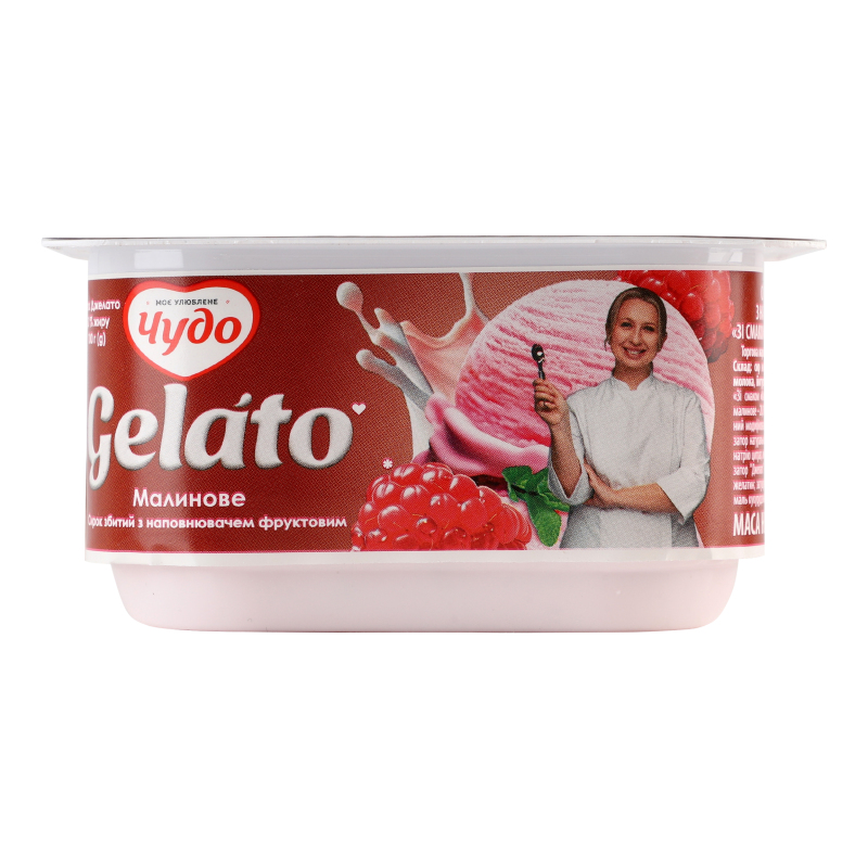 Сирок 5% збитий з наповнювачем фруктовим Малинове Gelato Чудо ст