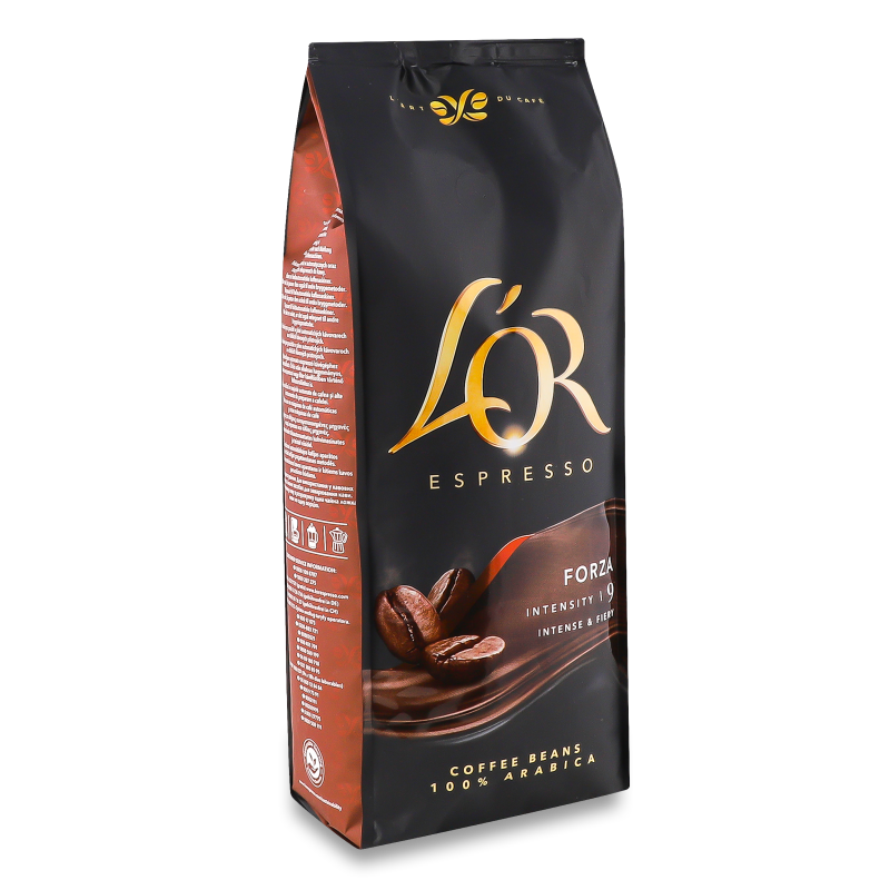 Кава Espresso Forza в зернах смажена 1кг м/у L’or