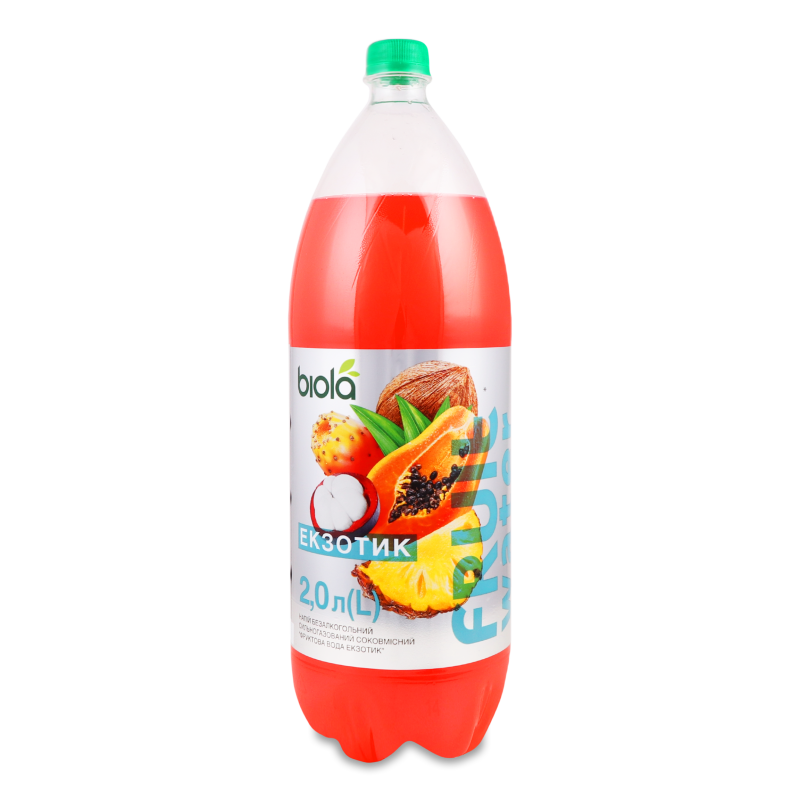 Напій безалкогольний Fruit Water Екзотик сильногазований 2л пет Biola