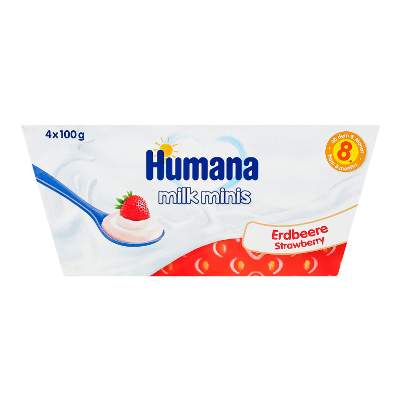 Продукт кисломолочний для дітей від 8міс з полуницею Humana к/у 4х