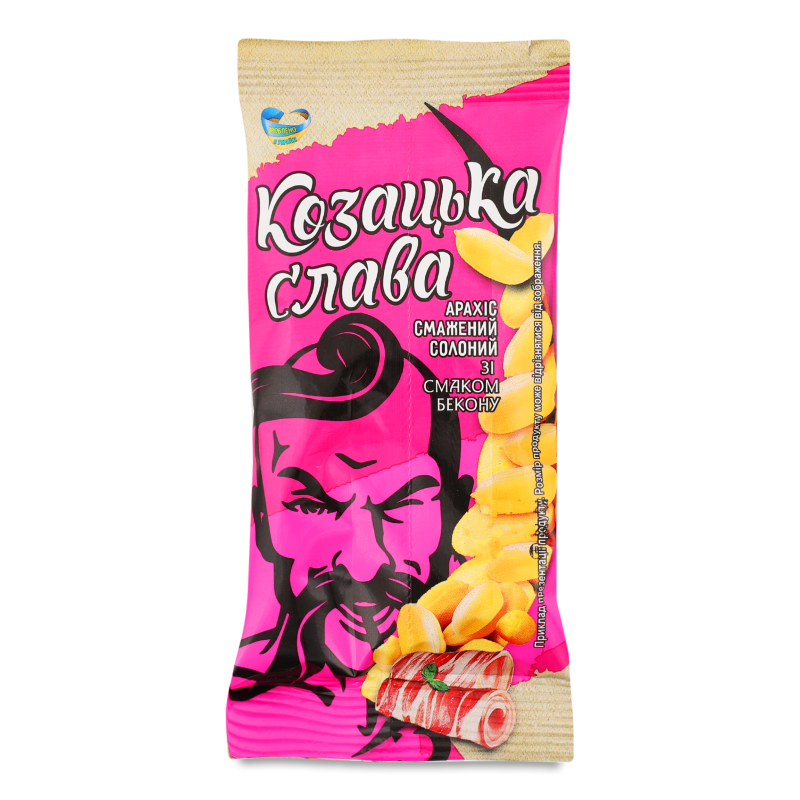 Арахіс смажений солоний з смаком бекону 60г Козацька слава