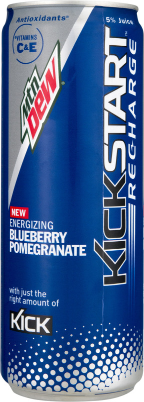 Mtn Dew Kick Start Recharge Energizing Blueberry Pomegranate Mtn Dew ...