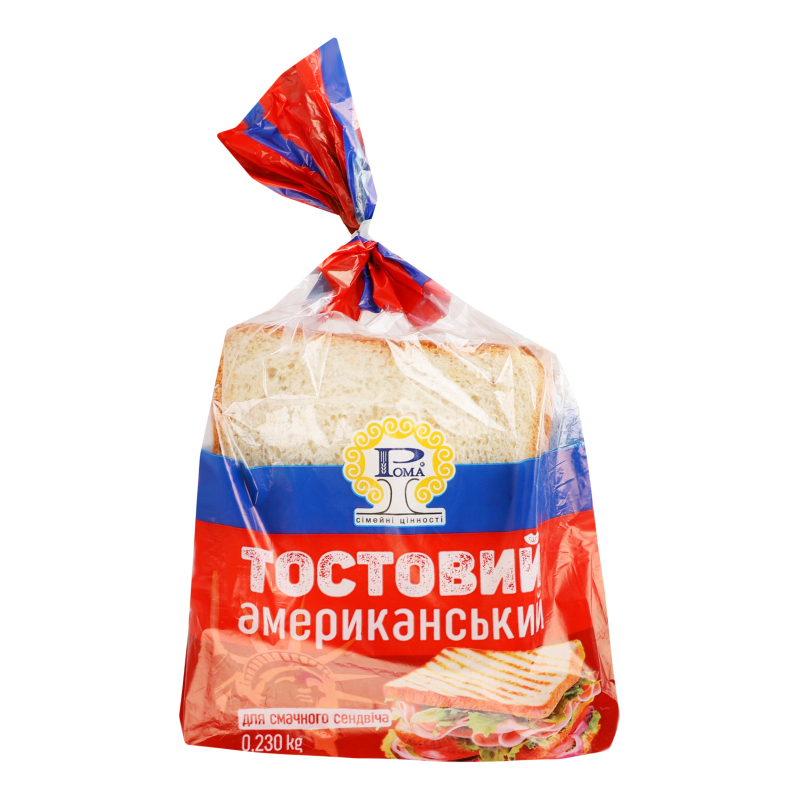 Хліб нарізний Тостовий американський Рома м/у