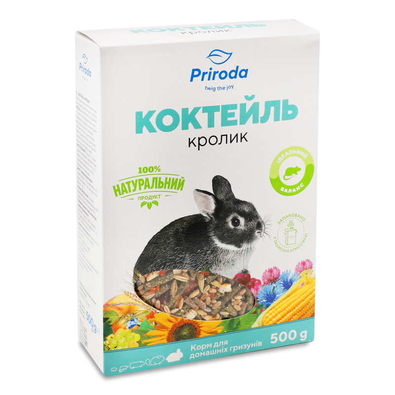 Корм д/гризунів Коктейль Кролик 500г Природа