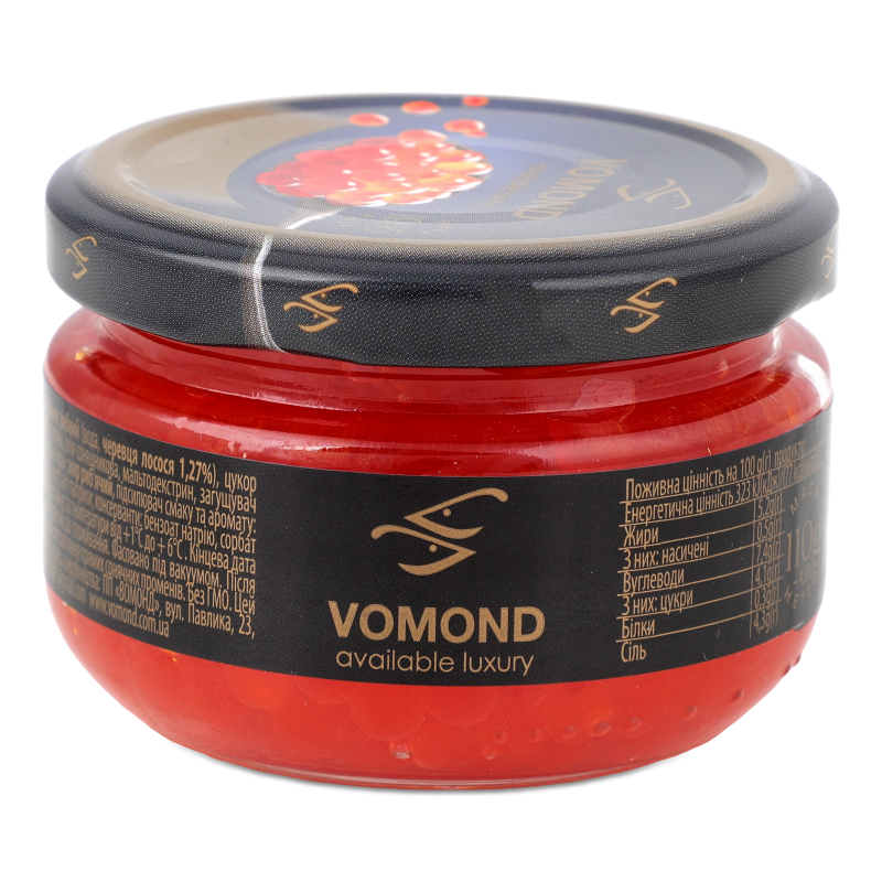 Ікра білкова Лосось 110г скло Vomond