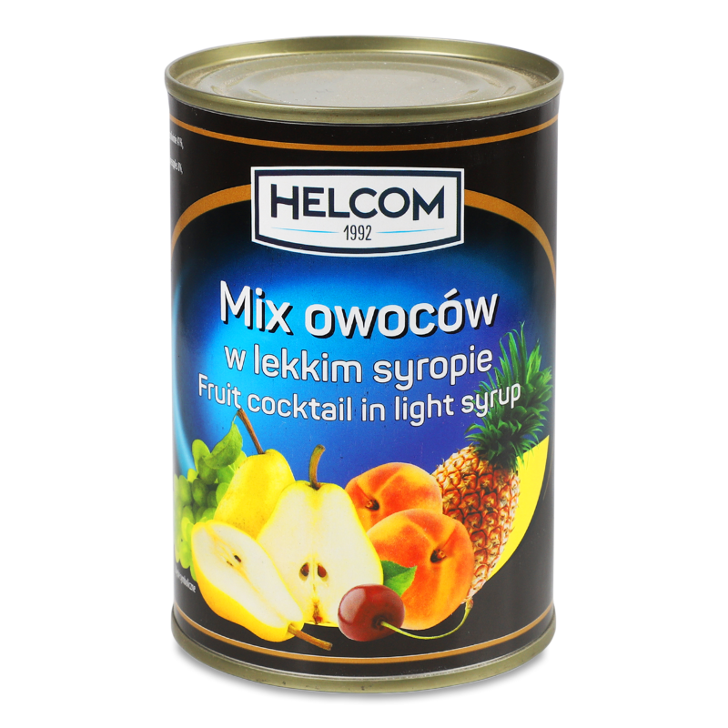 Коктейль фруктовий в сиропі 425мл ж/б Helcom