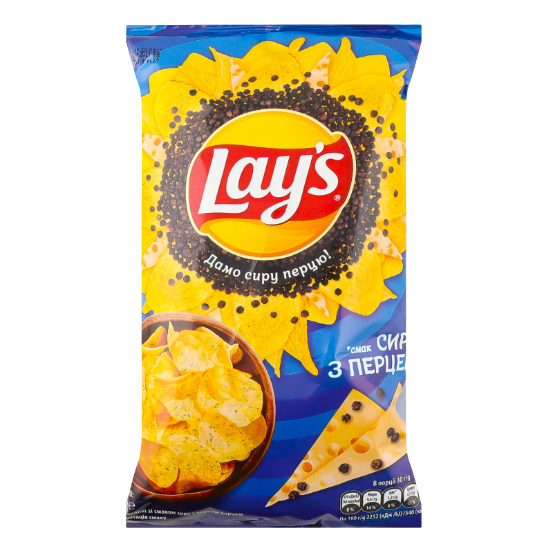 Чипсы картофельные Сыр с перцем Lay's м/у 120г Lay's(4823063125956 ...
