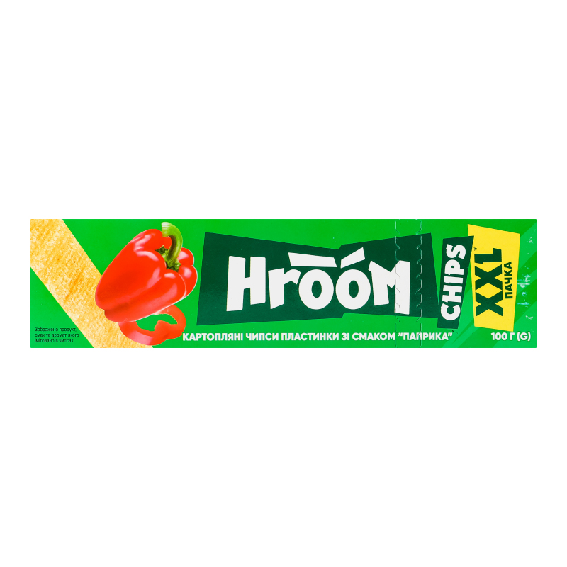 Чипсы картофельные пластинки Паприка XXL Hroom! к/у 100г Hroom ...