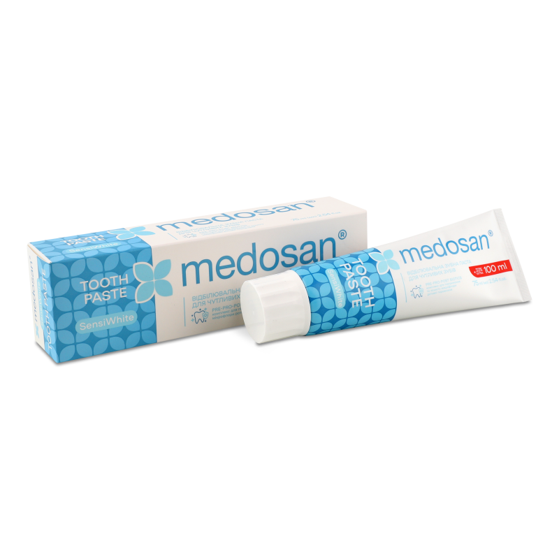 Паста зубна SensiWhite відбілювальна д/чутливих зубів 75мл Medosan