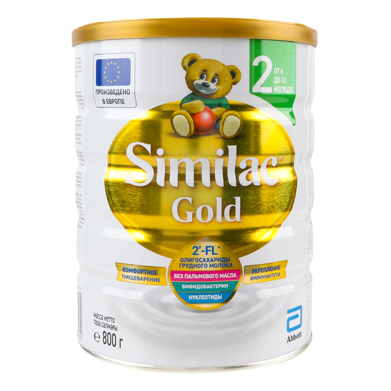 Смесь сухая молочная для детей от 6 до 12мес 2 Gold Similac ж/б 800г ...