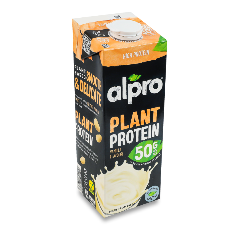Напій соєвий високобілковий з смаком ванілі 1л т/брик Alpro
