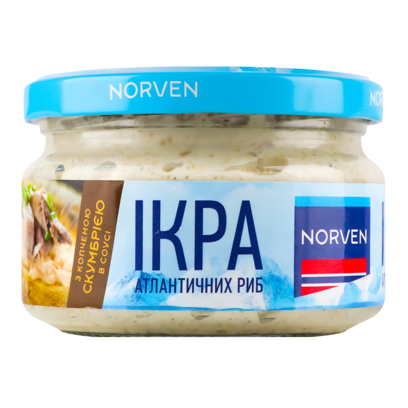 Ікра атлантичних риб з копченою скумбрією в соусі Norven с/б
