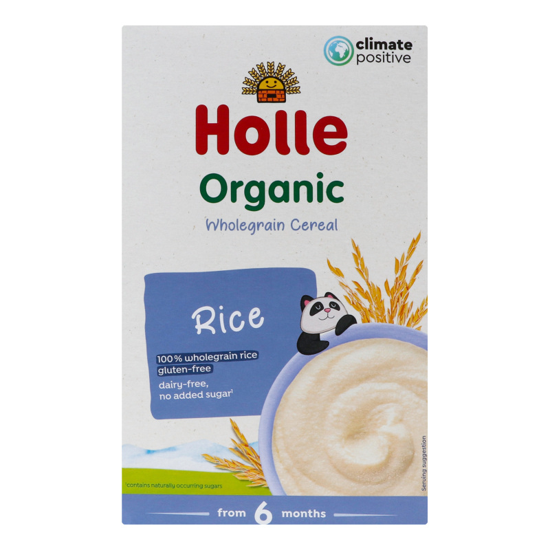 Каша безмолочна суха для дітей від 6міс Rice Organic Holle к/у