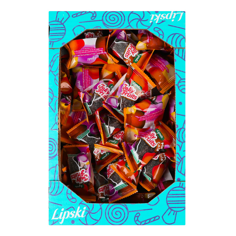Цукерки желейні Jelly fruits plum cola Lipski кг