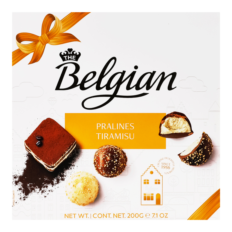 Конфеты шоколадные с пралине со вкусом тирамису The Belgian к/у