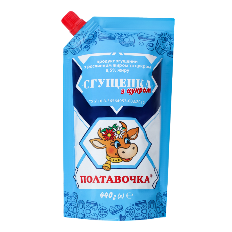 Згущене молоко 8.5% з цукром Полтавочка д/п 440г Полтавочка