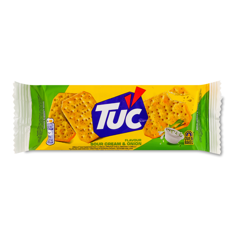 Крекер солоний з смаком сметани та цибулі 100г Тук