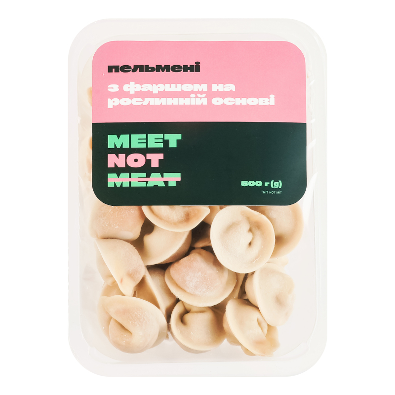 Пельмені заморожені з фаршем на рослинній основі Meet Not Meat п/у