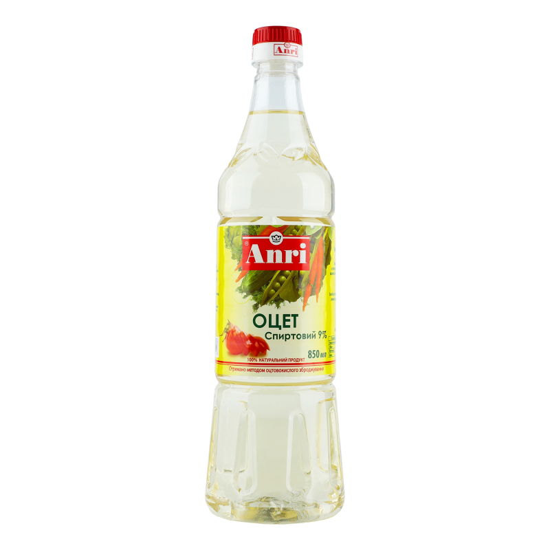 Уксус 9% Спиртовой Anri п/бут 850мл Anri(4820086370127): купить в ...