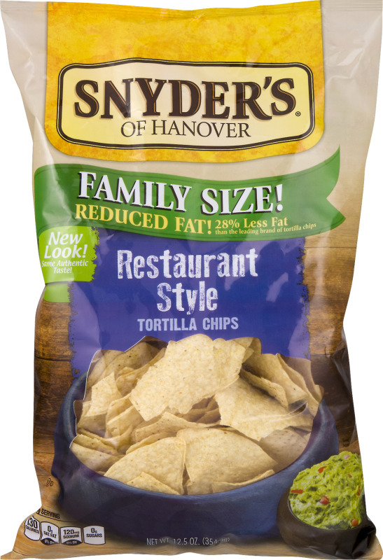 Snyder's of Hanover Family Size Tortilla Chips Restaurant Style Snyder