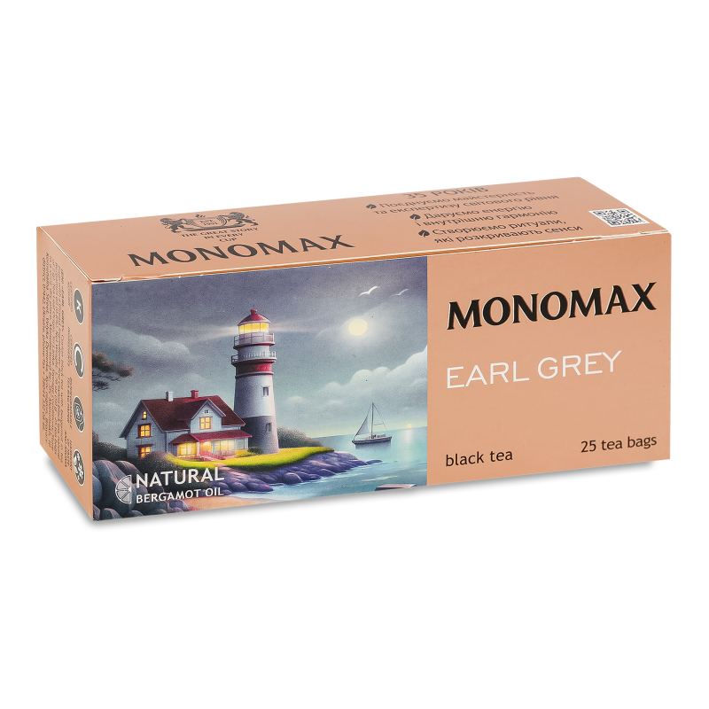 Чай Earl Grey чорний дрібний 25*2г Monomax
