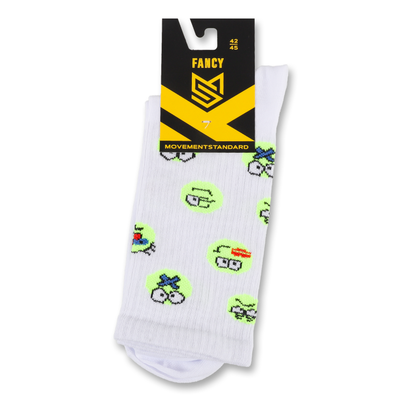 Шкарпетки чоловічі Фенсі Смайл білі р.42-45 M0303S МувментСтандарт