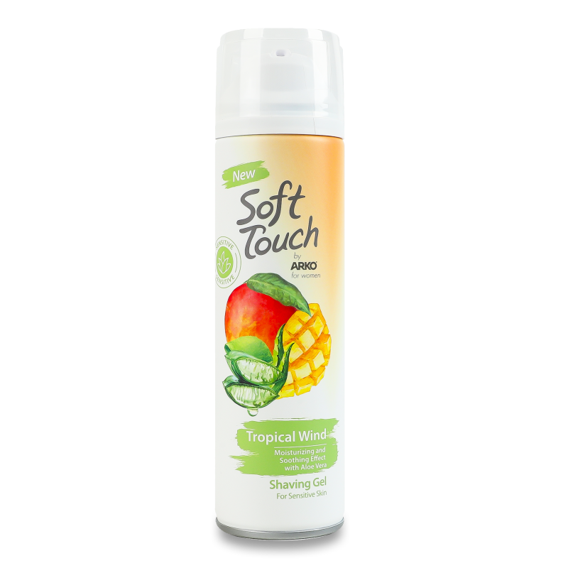 Гель д/гоління Soft Touch Tropical Wind з зволожуючим ефектом д/жінок 200мл Arko