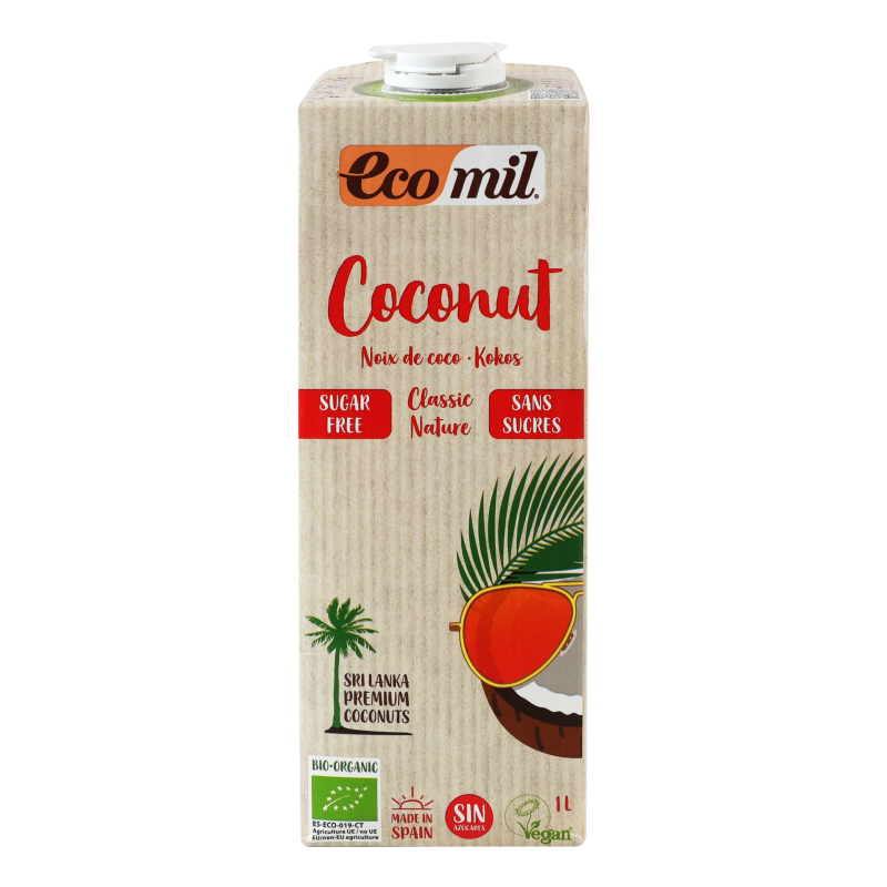 Напій рослинний органічний без цукру з кокосу Classic nature Ecomil т/п